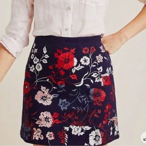 Anthropologie Dresses & Skirts - NEW Maeve Alene Embroidered Mini Skirt Size 14 P342-17